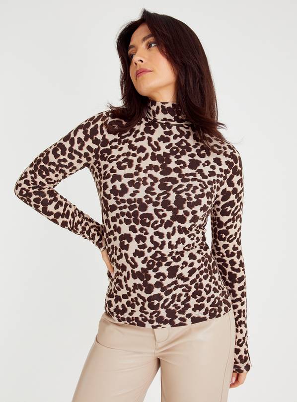 Leopard Roll Neck Top 14